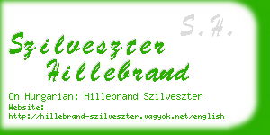 szilveszter hillebrand business card